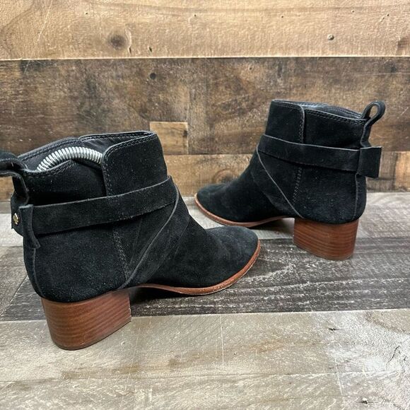 Kate Spade NY Women’s Size 6 Polly Cow Suede Strap Bootie Black Ankle Boots - Picture 6 of 9